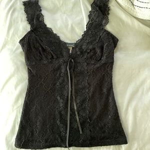 vintage black lace cami